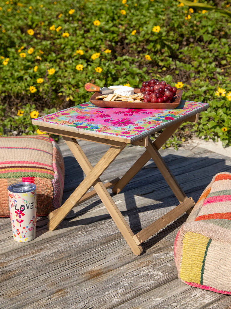 Take Anywhere Table - Pink Daisy-view 1
