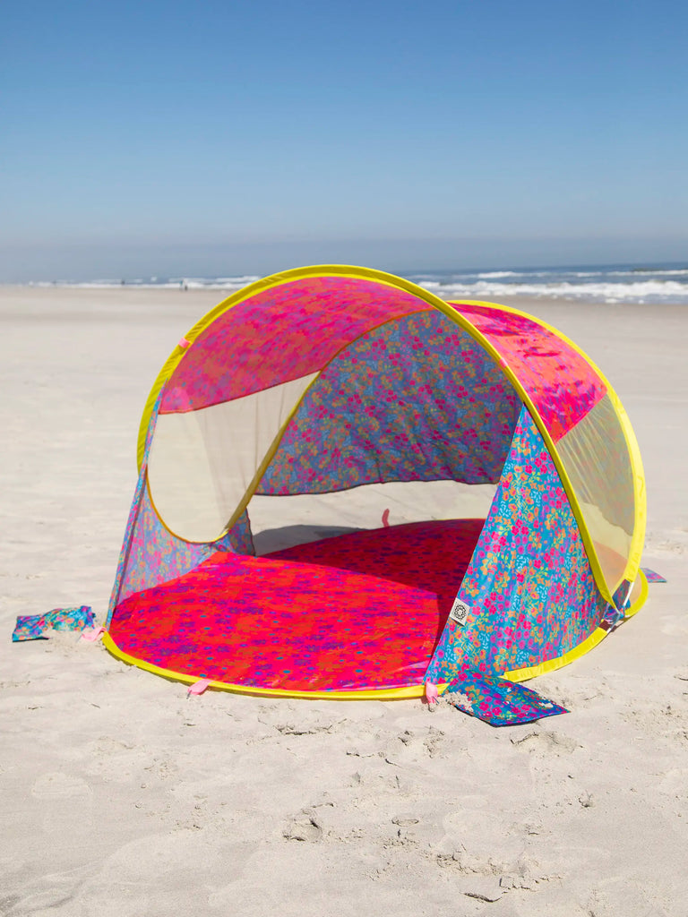 Sunny Day Pop Up Lounge Tent - Pink Coral Floral-view 1
