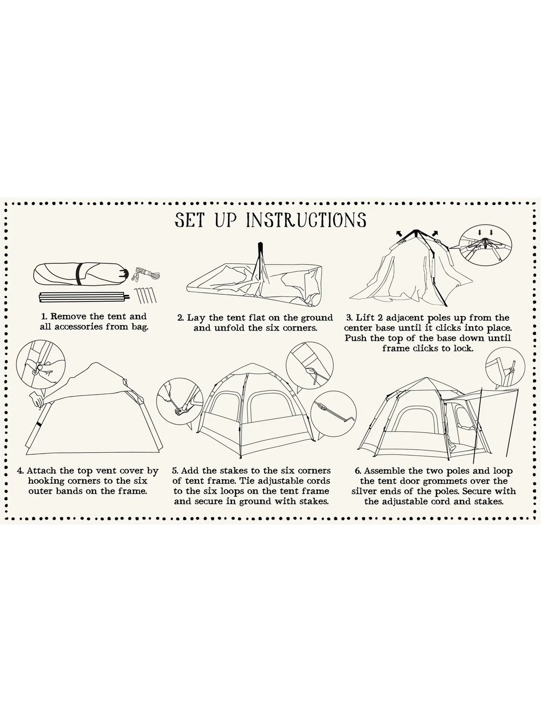 Live Happy Camping Tent - Good Vibes Patchwork