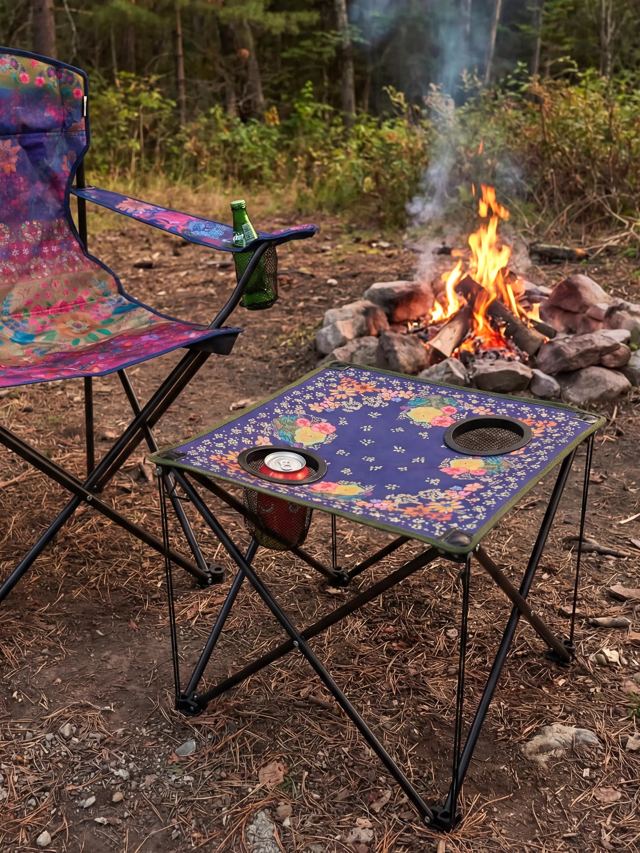 Happy Camp Table - Indigo Floral – Natural Life