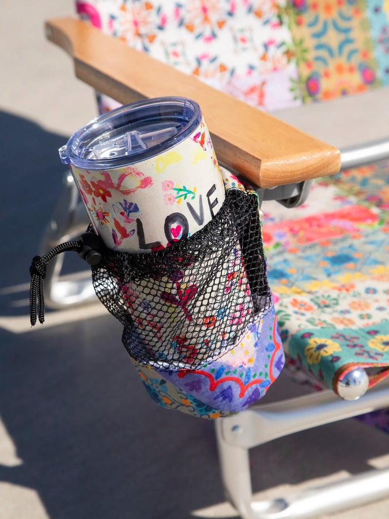 Backpack Beach Chair - Folk Flower Patchwork-view 5