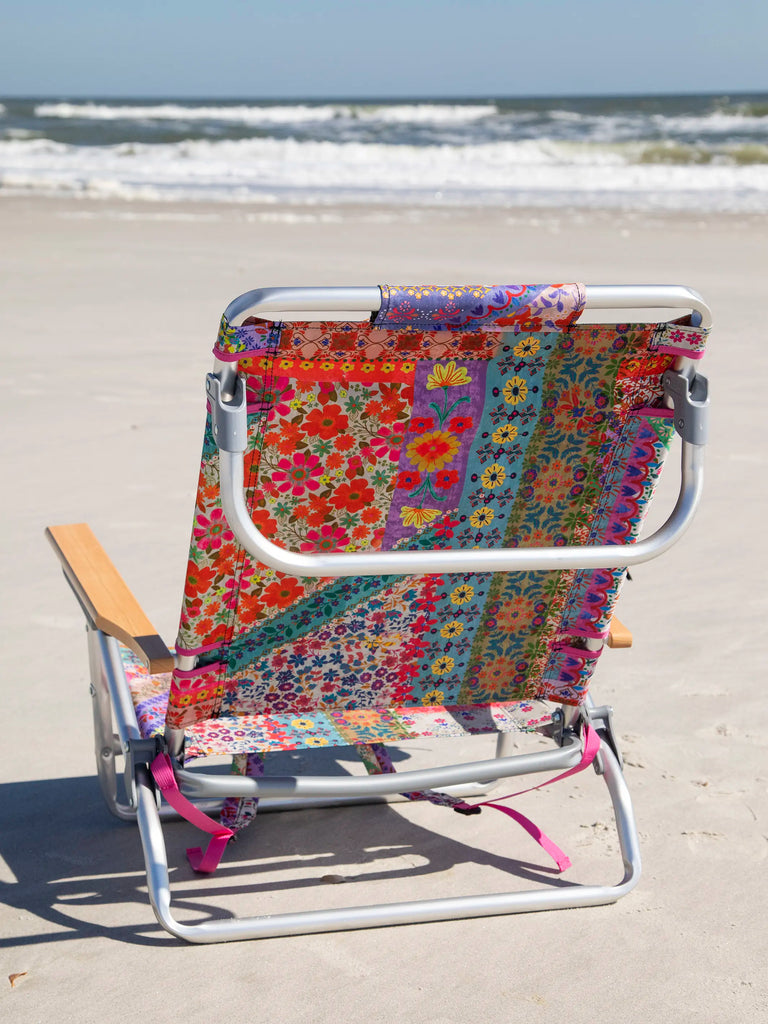 Backpack Beach Chair - Folk Flower Patchwork-view 4