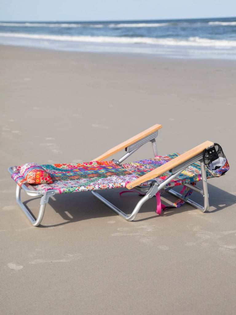 Backpack Beach Chair - Folk Flower Patchwork-view 6