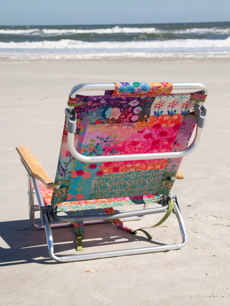 Backpack Beach Chair - Pink Watercolor Patchwork-view 2
