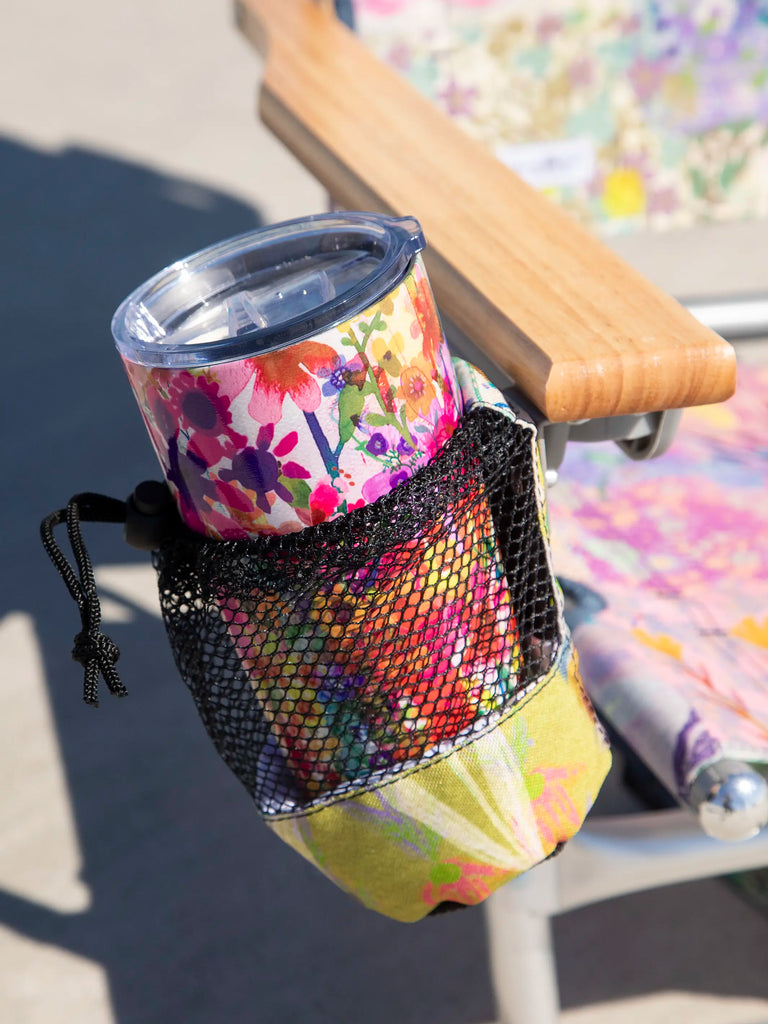 Backpack Beach Chair - Taupe Watercolor Patchwork-view 4