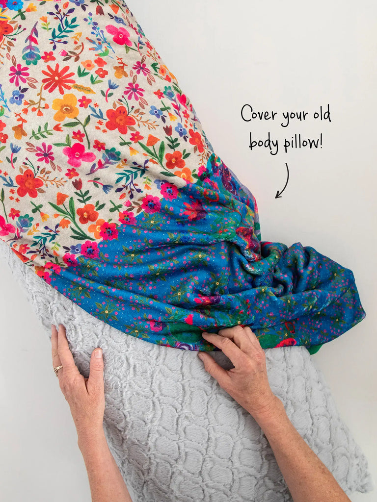 Cozy Body Pillow Cover - Floral-view 2