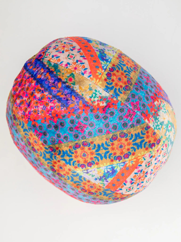 Cozy Sphere Pillow - Folk Flower Patchwork-view 2