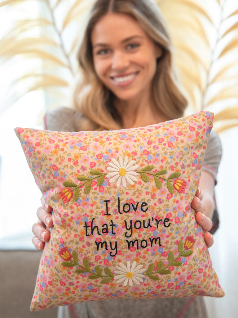 Embroidered Giving Pillow - Mom-view 1
