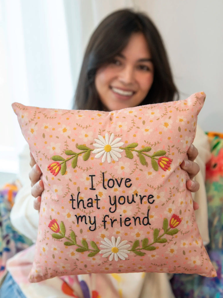 Embroidered Giving Pillow - Friend-view 2