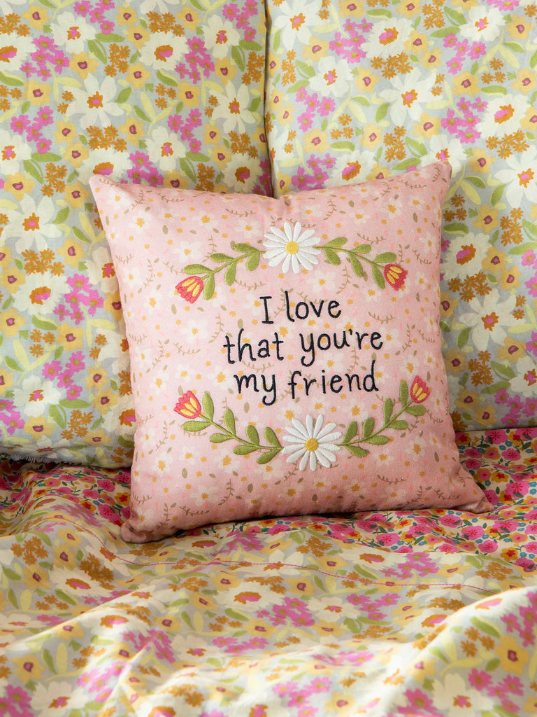 Embroidered Giving Pillow - Friend-view 1