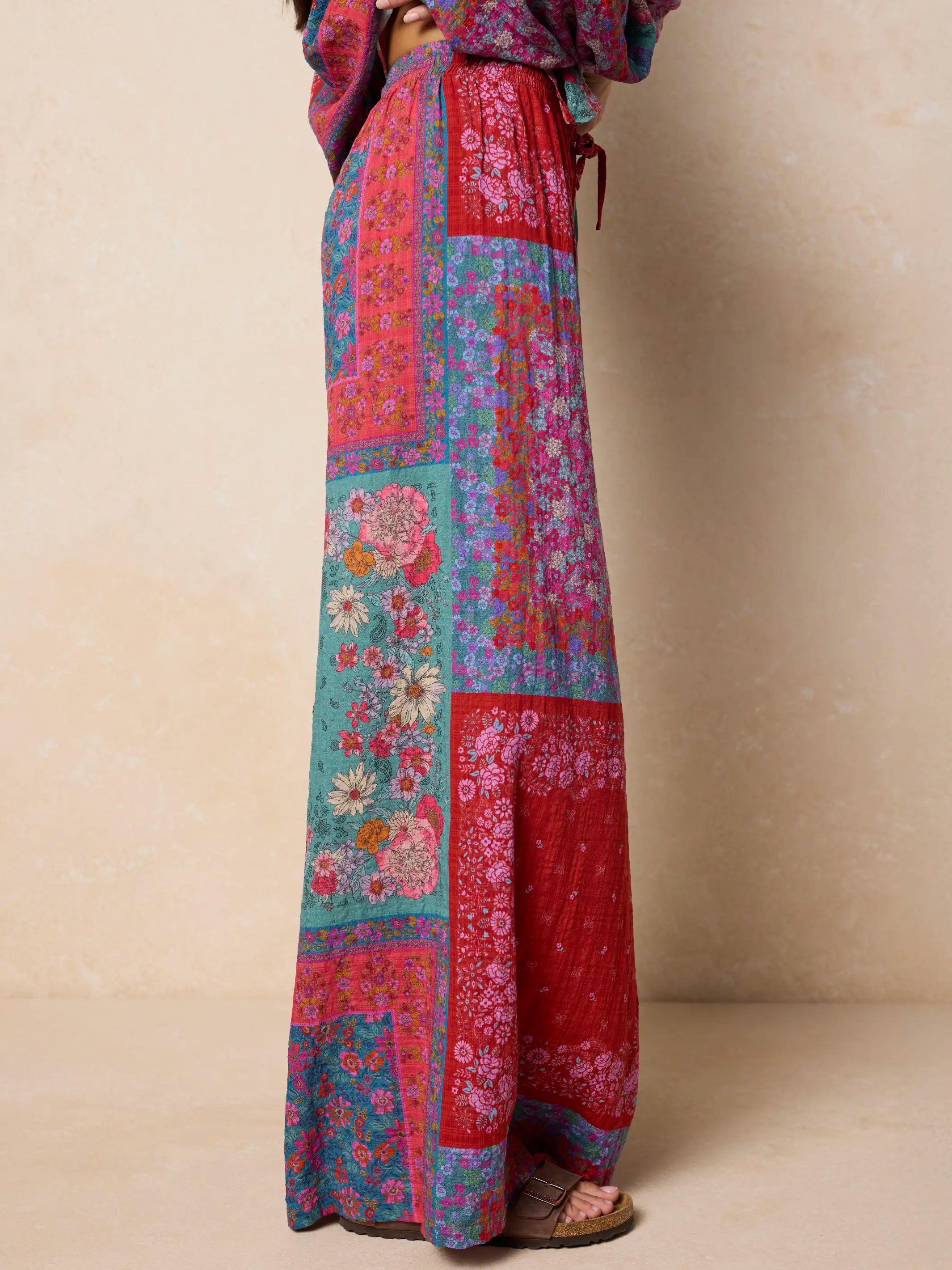 Go With The Flow Wide Leg Pants - Jewel Positano Scarf – Natural Life