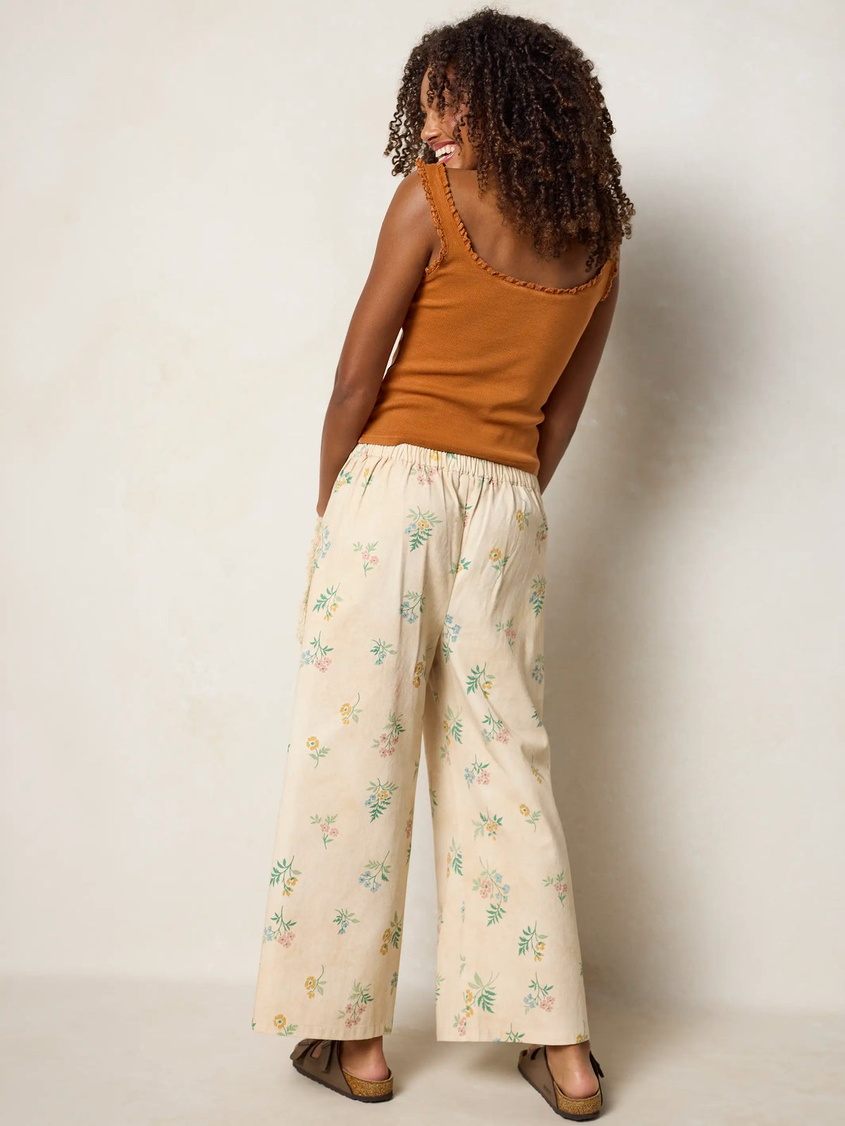 Brimfield Embroidered Cotton Pants - Cream Posies – Natural Life