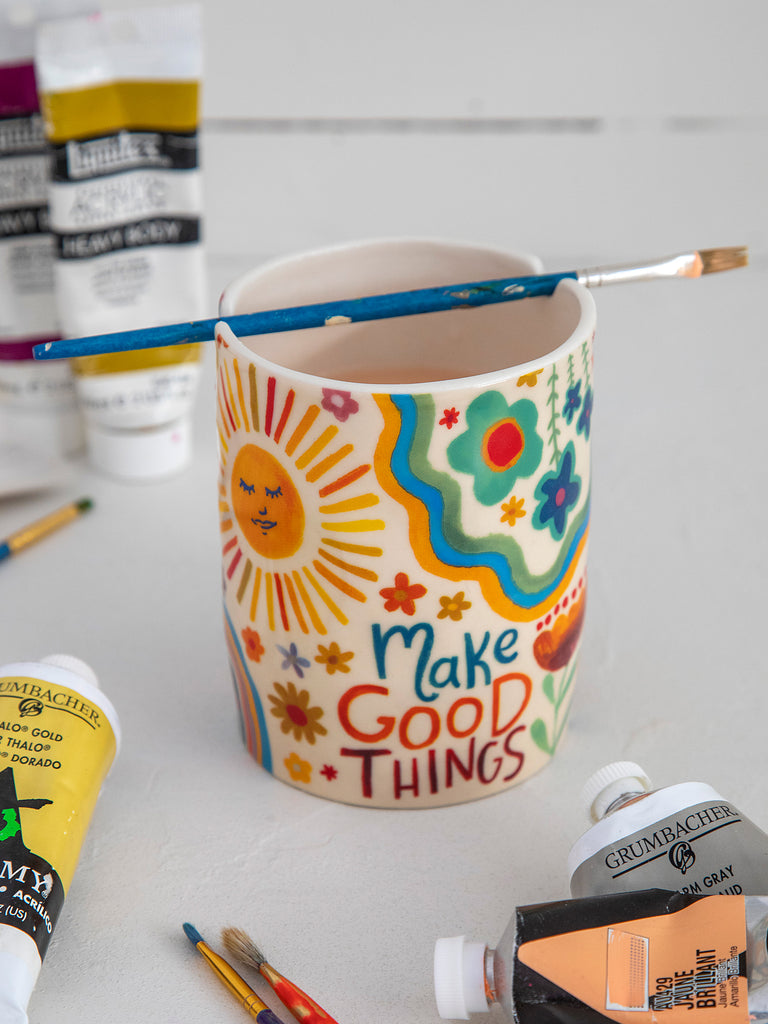 Ceramic Painter's Cup - Make Good Things-view 1