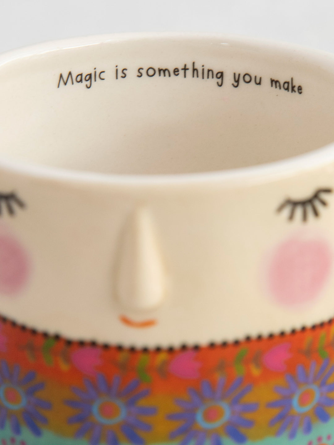 Ceramic Painter's Cup - Folk Lady