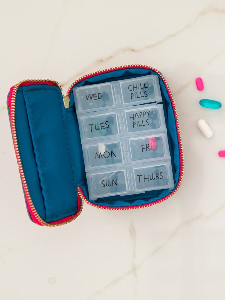 Getaway Daily Pill Case - Pink Neon Green-view 2