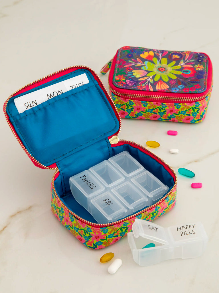 Getaway Daily Pill Case Pink Neon Green Natural Life Getaway daily pill case pink neon green natural life