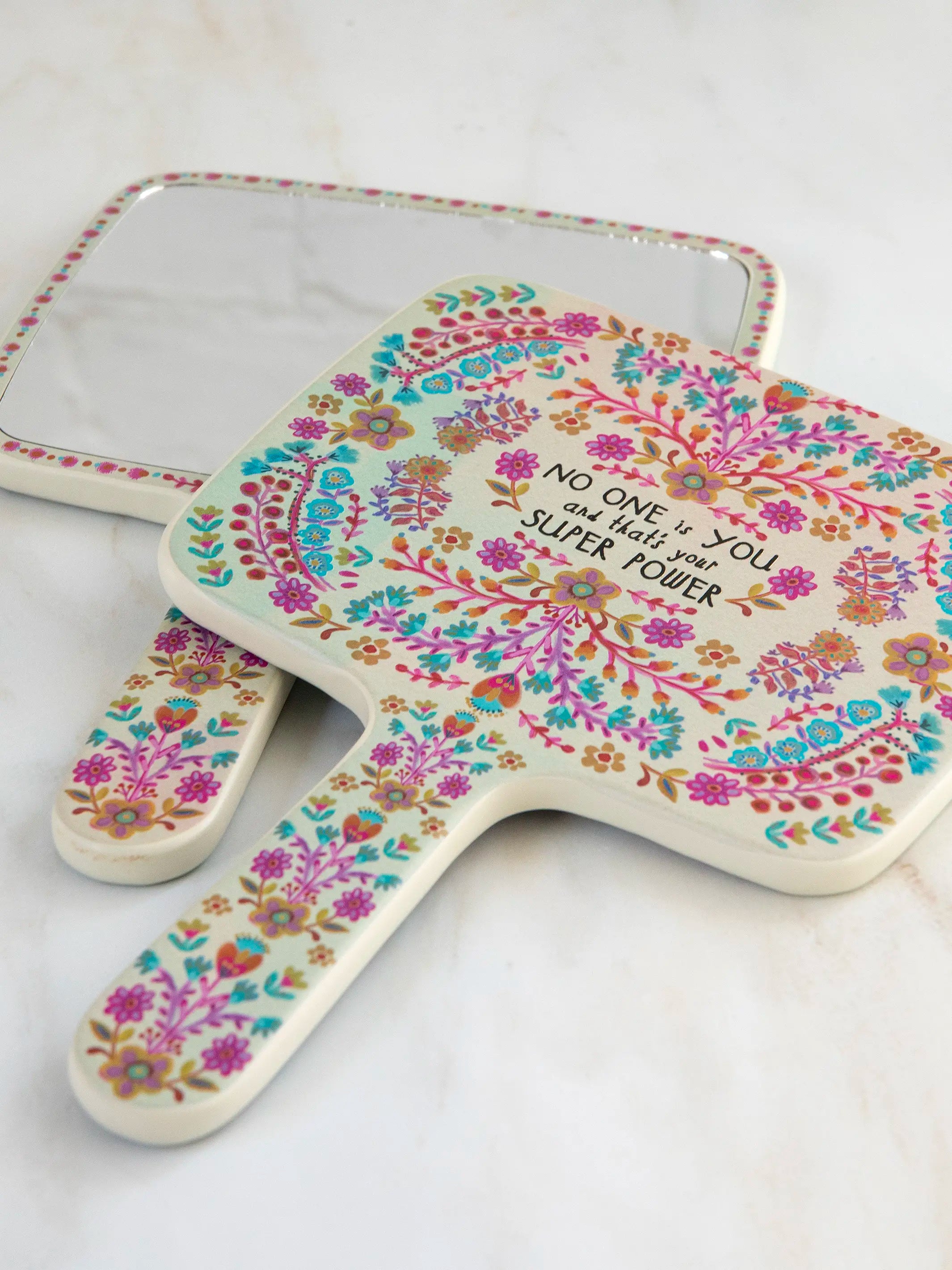 Wooden Hand Mirror - No One Is You – Natural Life