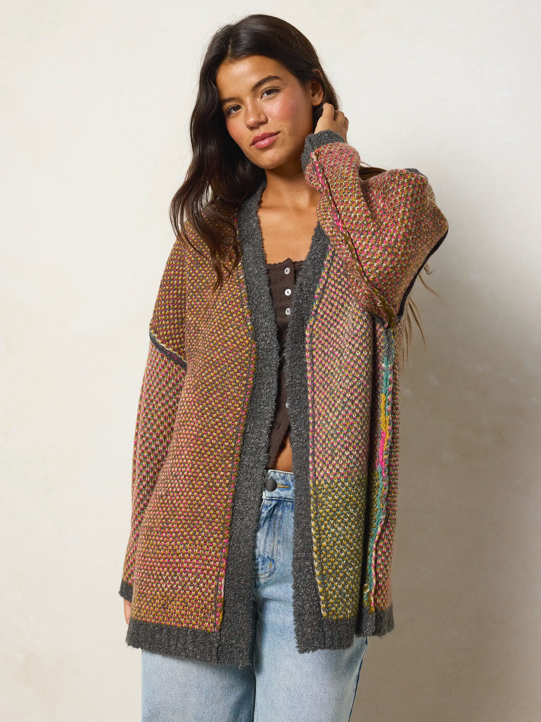 Dreamer Reversible Cardigan Sweater - Daisies – Natural Life