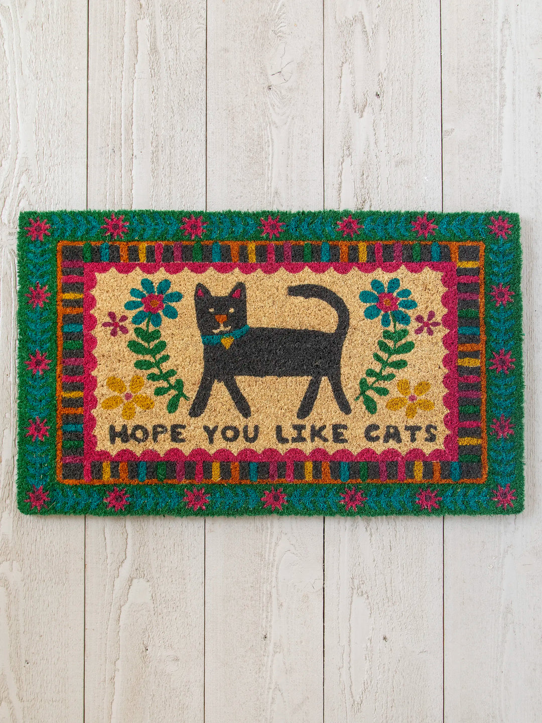 Bungalow Doormat Hope You Like Cats – Natural Life