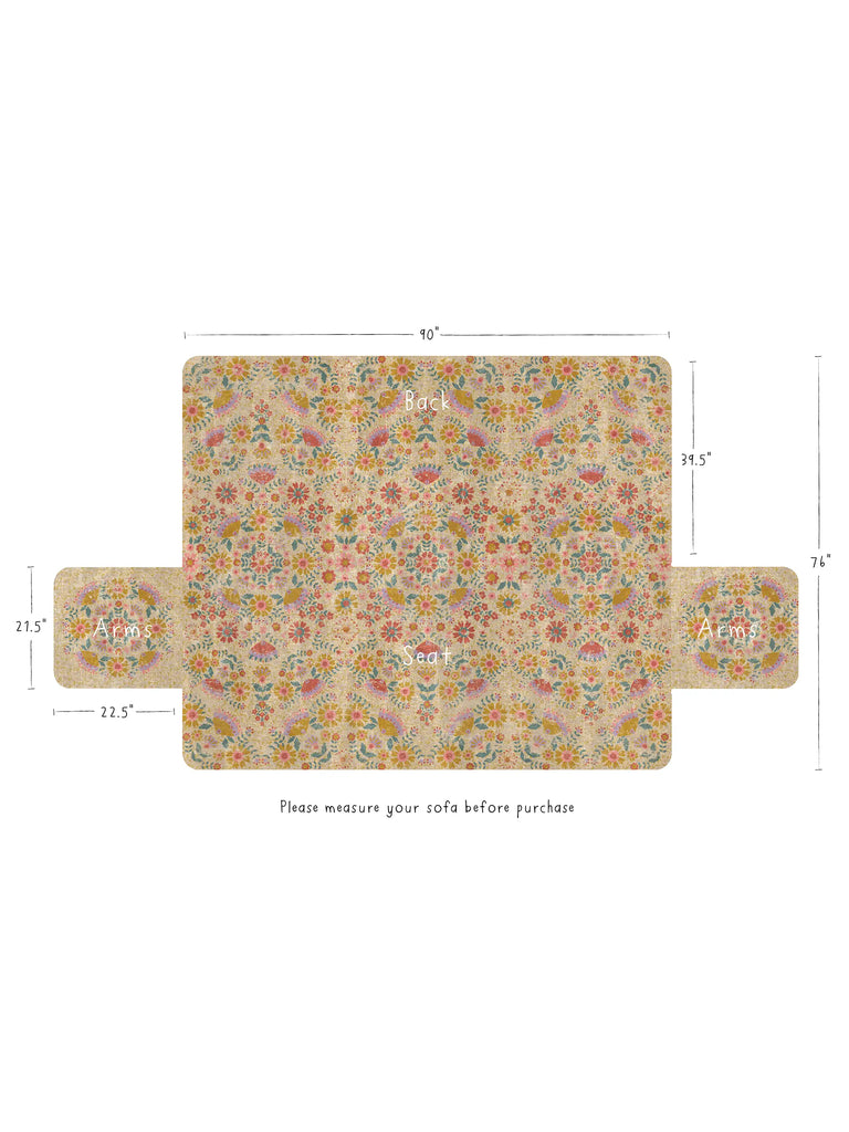 Perfect Cozy Couch Cover - Mandala Motif Coral Jade-view 3