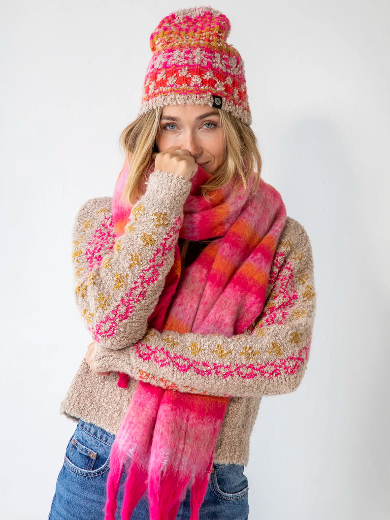 Cuddle Up Cozy Scarf - Pink-view 1