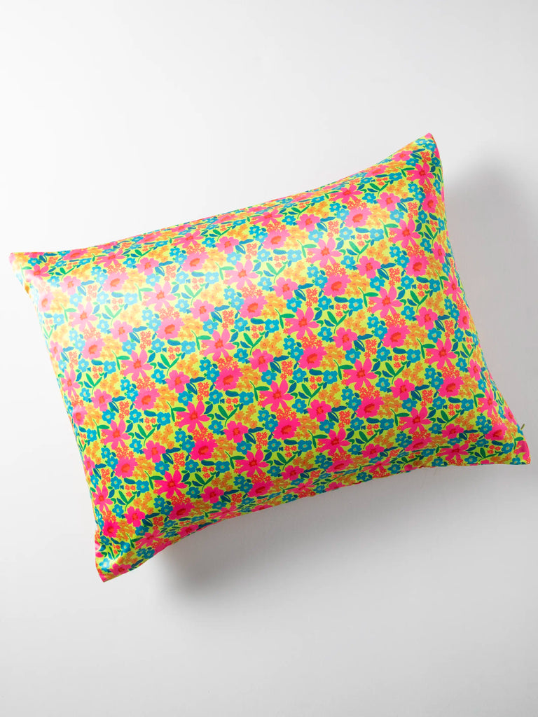 Satin Pillowcase - Pink Neon Green-view 2