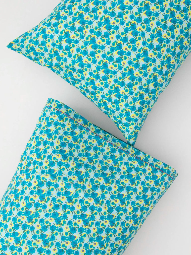 Mix & Match Soft Cotton Pillow Case – Turquoise Lucy-view 1