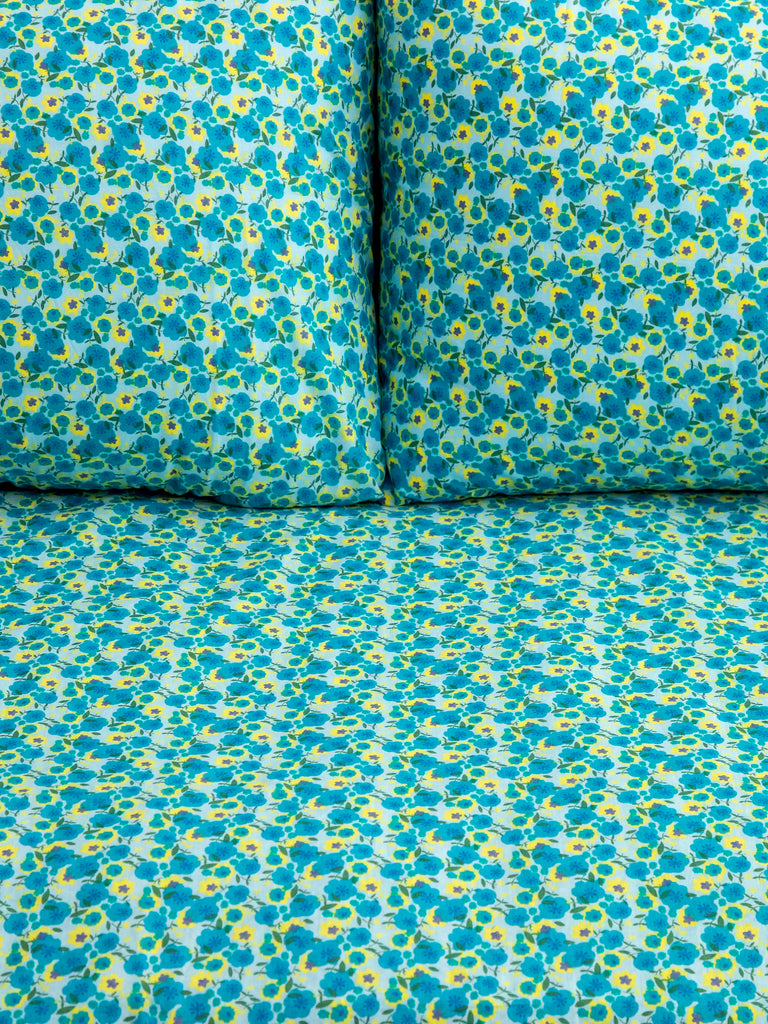 Mix & Match Soft Cotton Pillow Case – Turquoise Lucy-view 4