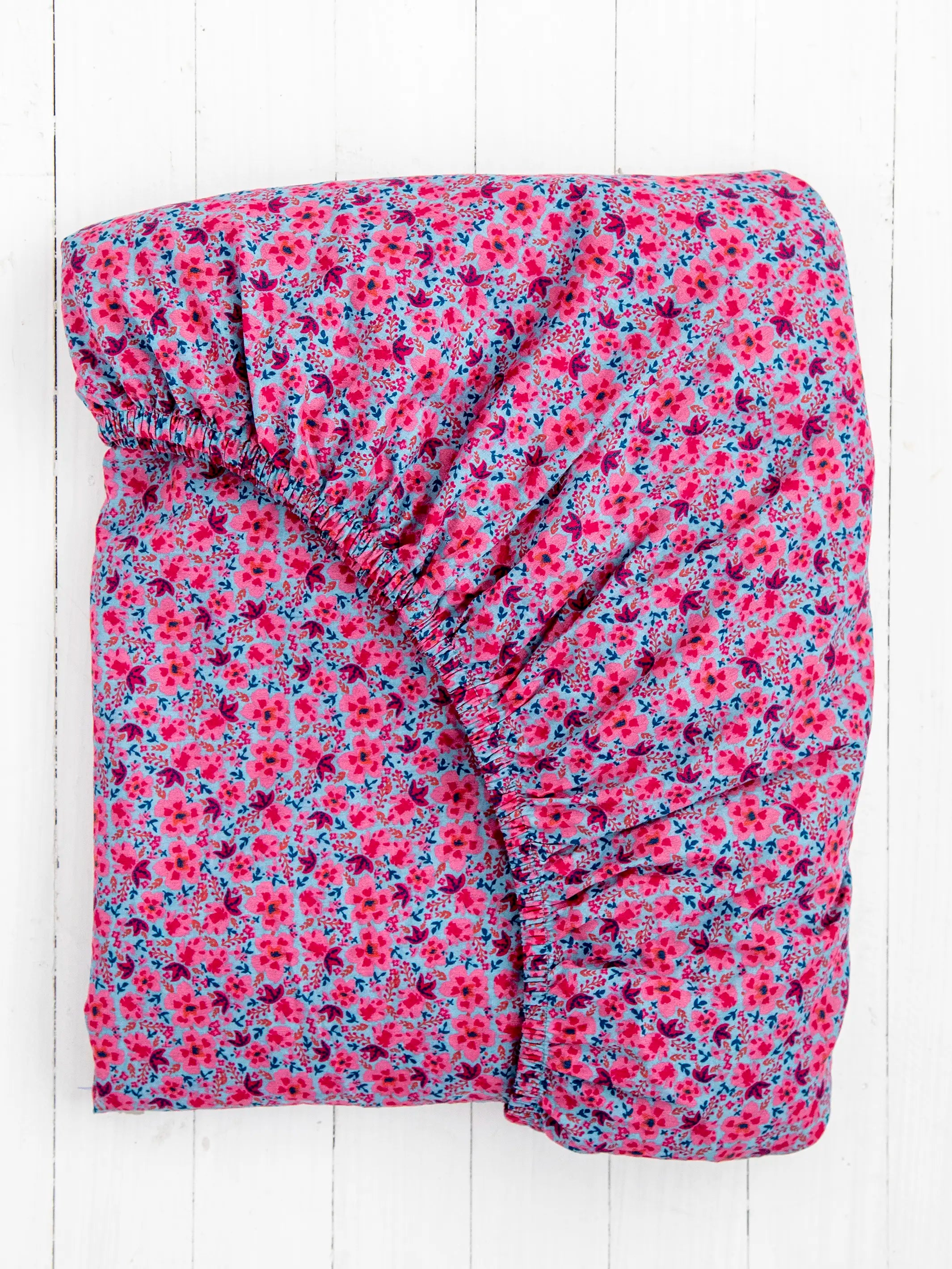 Mix & Match Soft Cotton Fitted Sheet - Blue Marlow