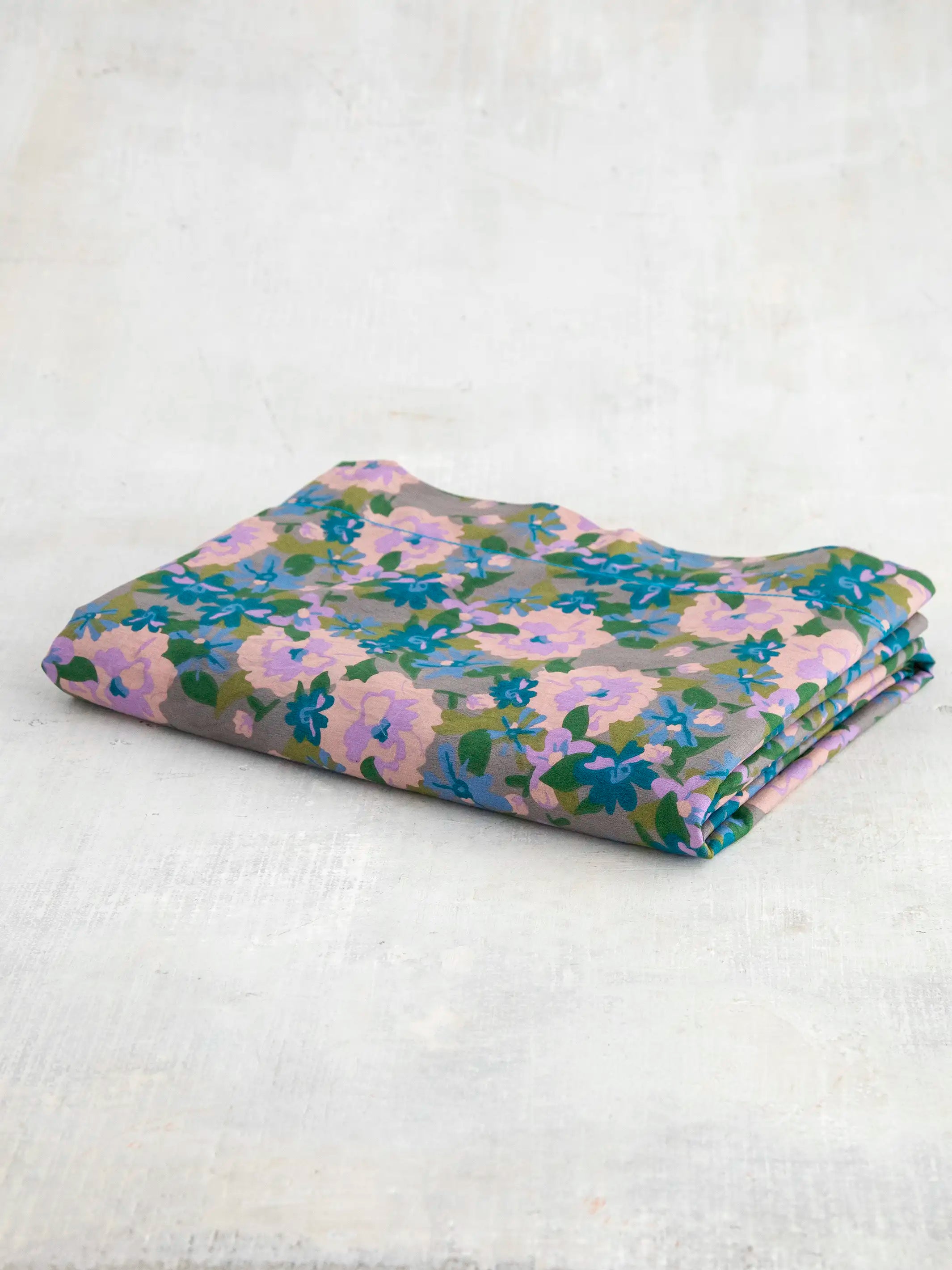 Mix & Match Soft Cotton Flat Sheet - Blue Molly