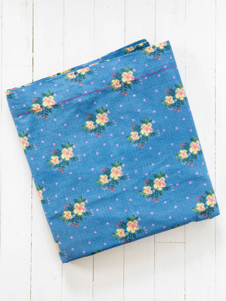 Mix & Match Cotton Flat Sheet - Blue Nora – Natural Life