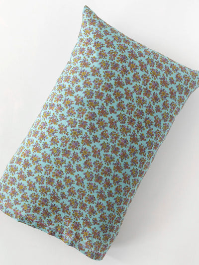 Mix & Match Sooo Soft Cotton Pillowcase, Single - Turquoise Folk Floral-view 1