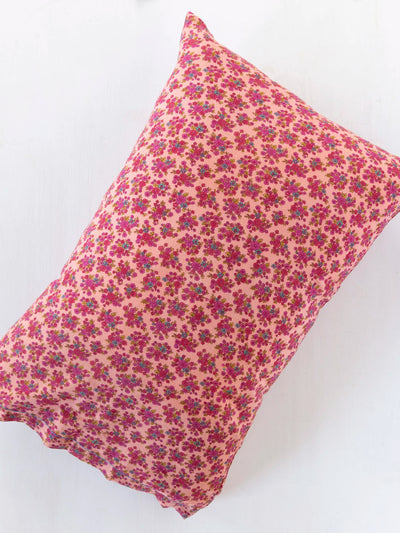 Mix & Match Cotton Pillowcase, Single - Blush Folk Ditsy-view 1