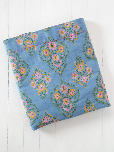 Mix & Match Cotton Flat Sheet - Blue Willow Medallion-view 1