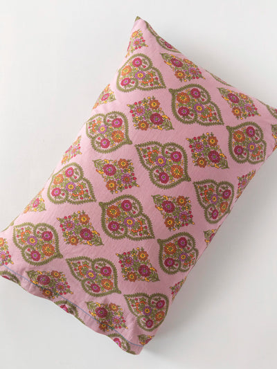 Mix & Match Sooo Soft Cotton Pillowcase, Single - Pink Willow Medallion-view 1