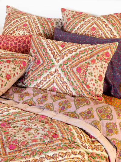 Mix & Match Cotton Flat Sheet - Pink Willow Medallion-view 2