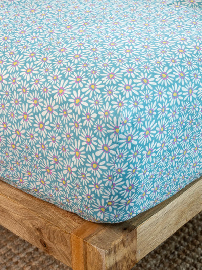 Mix & Match Cotton Fitted Sheet - Bay Daisies-view 1