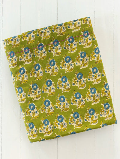 Mix & Match Cotton Flat Sheet - Green Fields-view 1