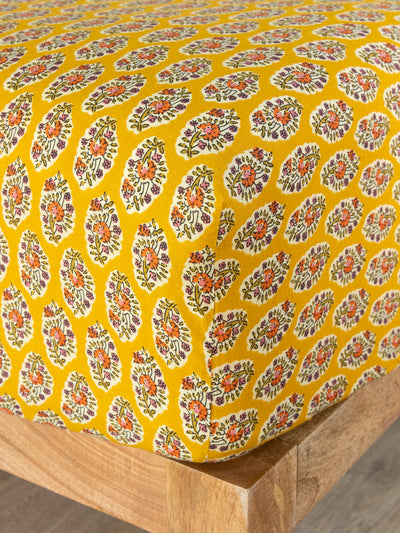 Mix & Match Cotton Fitted Sheet - Golden Marigold-view 1