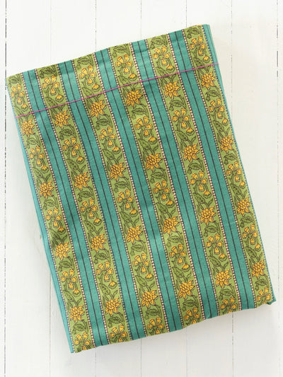 Mix & Match Cotton Flat Sheet - Teal Vines-view 1