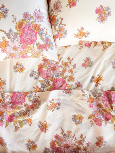 Sooo Soft Cotton Sheet Set - English Garden Cream-view 1