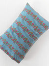 Mix & Match Cotton Pillowcase, Single - Blue Floral Stripe-view 1