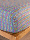 Mix & Match Cotton Fitted Sheet - Indigo Vines-view 1