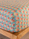 Mix & Match Cotton Fitted Sheet - Teal Fields-view 1