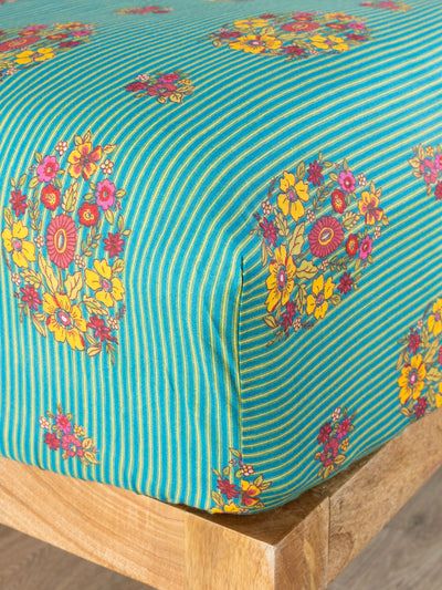 Mix & Match Cotton Fitted Sheet - Jaipur Stripe-view 1