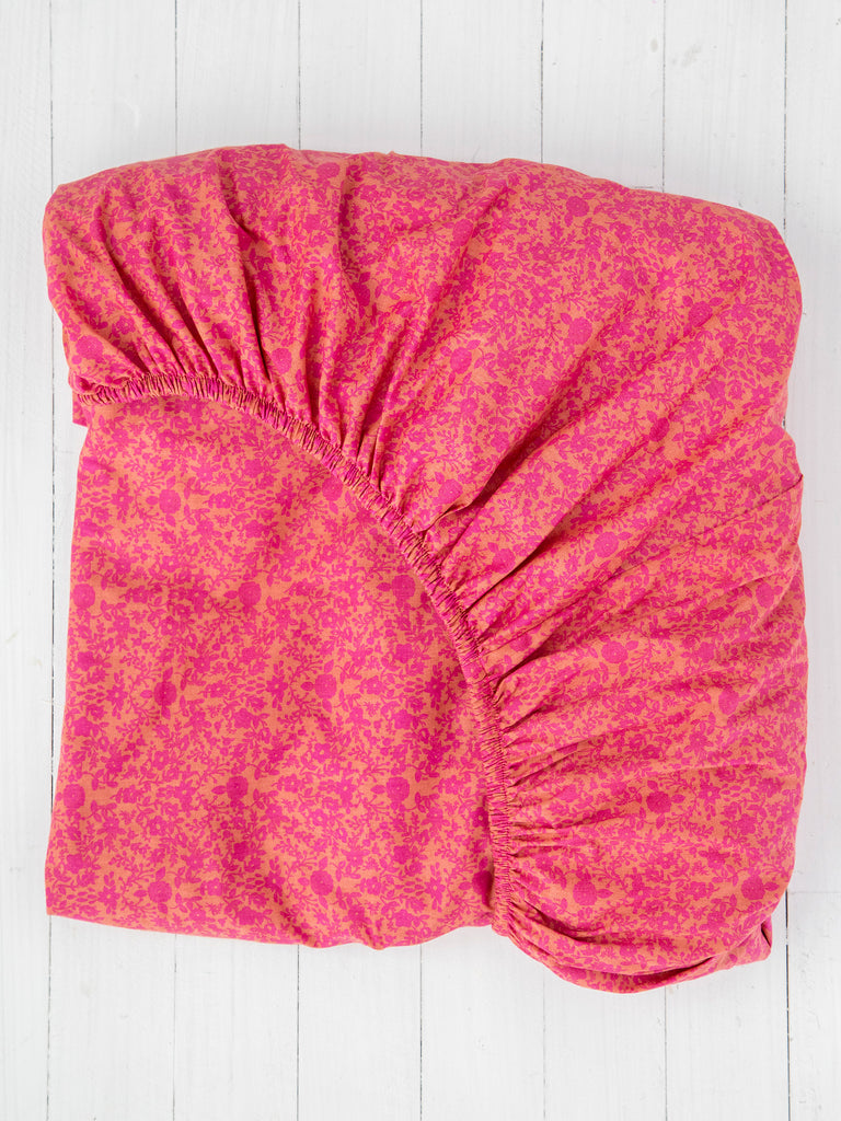 Mix & Match Fitted Sheet|Pink Ditsy-view 1
