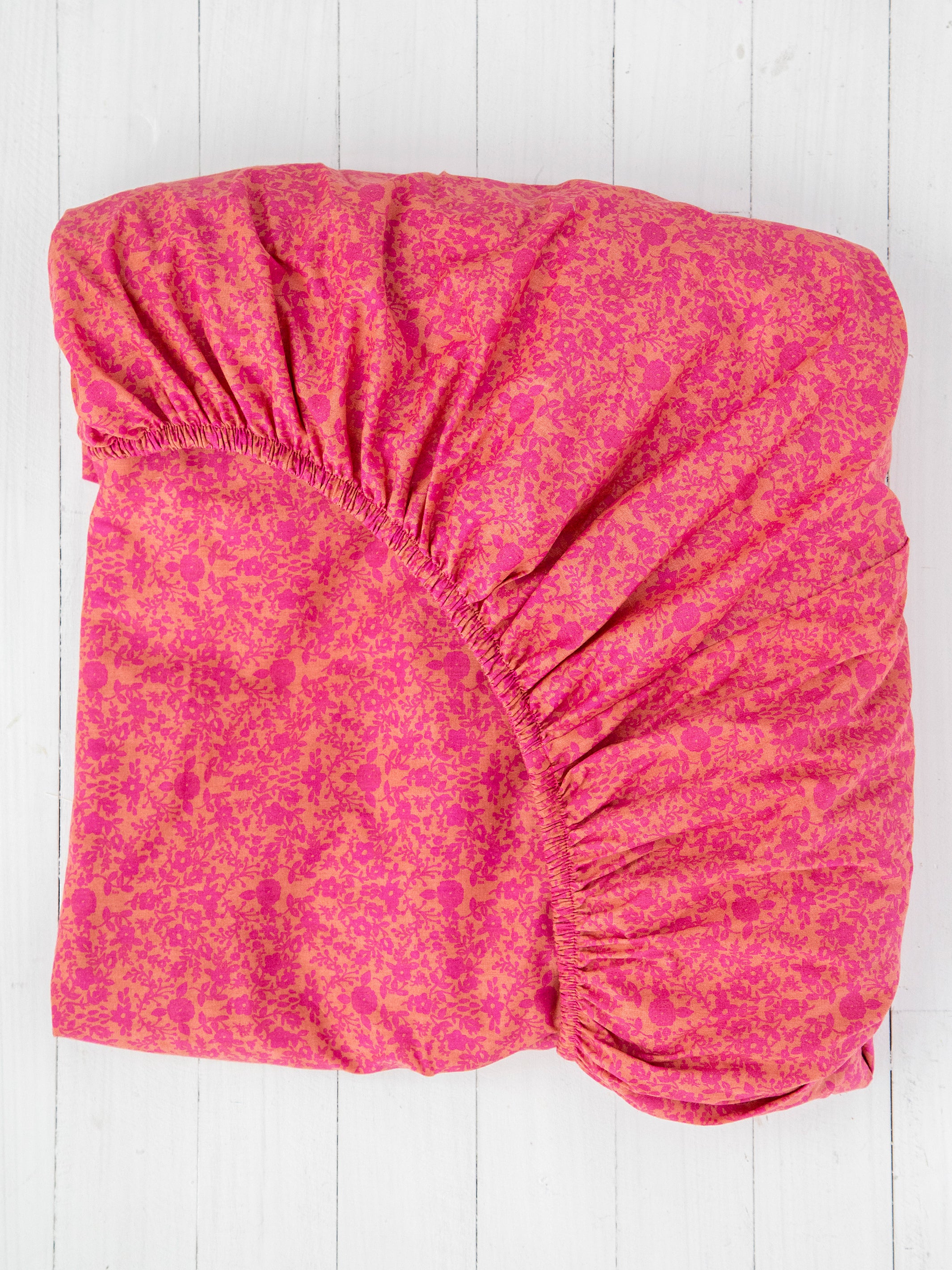 Mix & Match Soft Cotton Fitted Sheet - Pink Emma