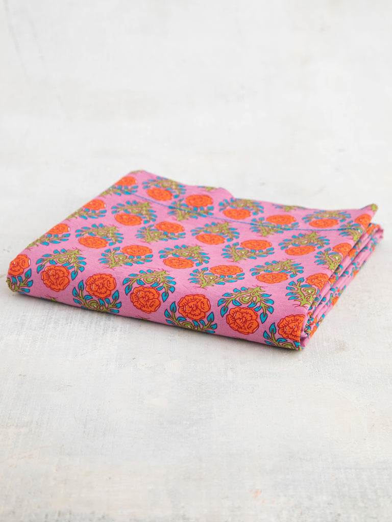 Mix & Match Soft Cotton Flat Sheet Pink Rose Natural Life