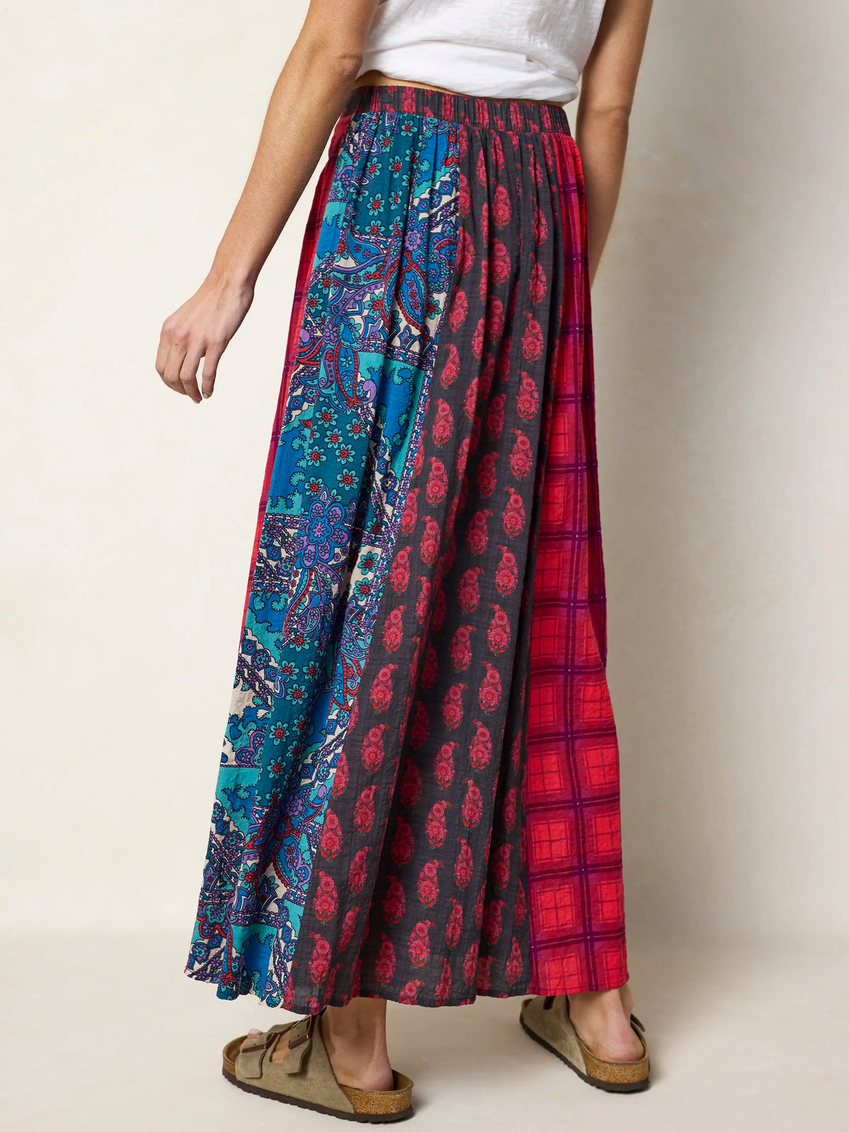 Valentina Maxi Skirt - Teal Mixed Paisley – Natural Life