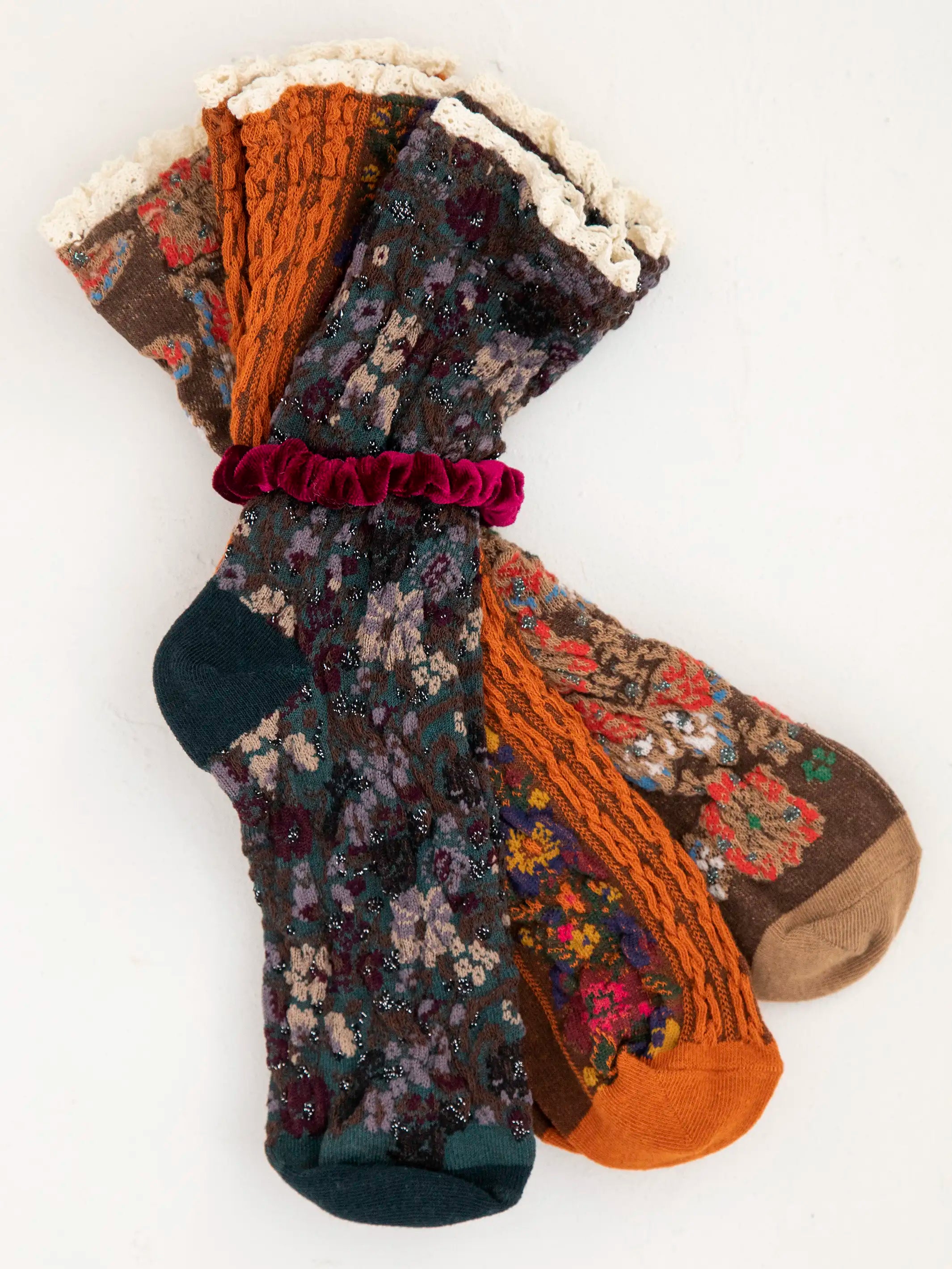 Blossom Socks & Scrunchie, Set of 3 - Ash – Natural Life